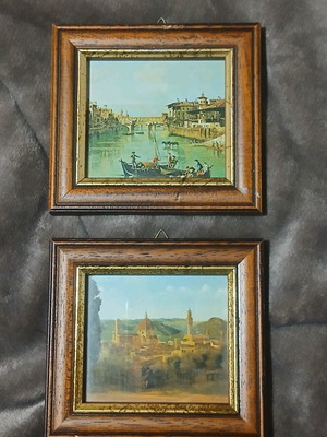 Vintage frames new, set of 2 with glass 11.5×12.5cm