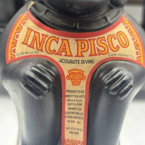 Inca Pisco vintage collection 8 sealed bottles 1970s-1980s