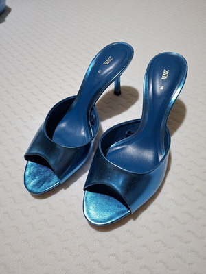 Zara mules size 38 new, blue