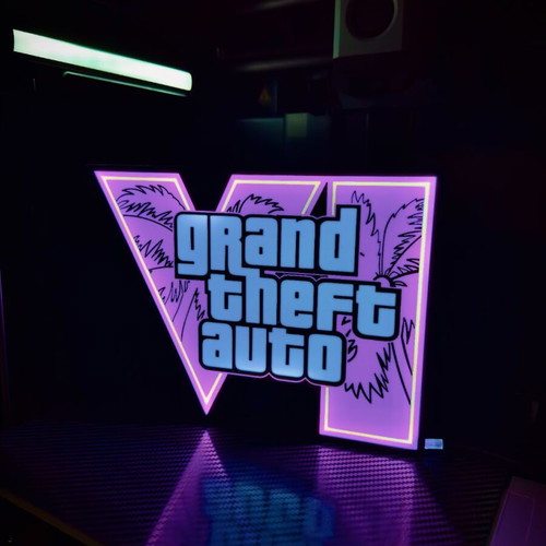 LED light box GTA V new, decorative gaming neon light