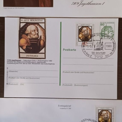 First Day Cover Envelopes of German Stamps new, set of 9