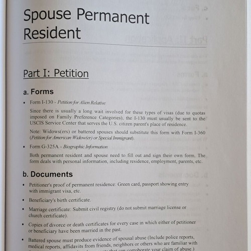 The Immigration Bible used, English guide to USA immigration