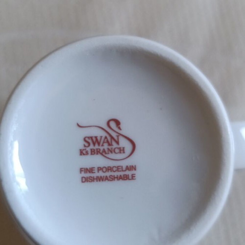 Alpen mug like new, white promotional cup