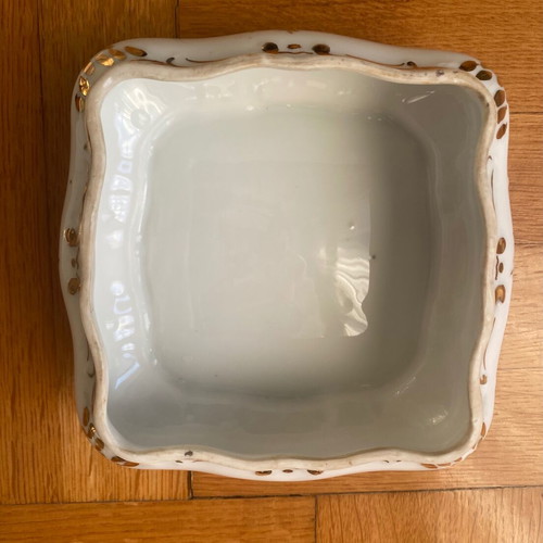 IOHPAP fountain dish used with Fragonard scene and gold finishes