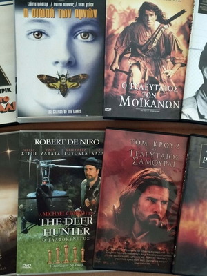 Πακέτο 8 DVD με γνωστούς κινηματογραφικούς τίτλους και ελληνικούς υπότιτλους σαν καινούργιο