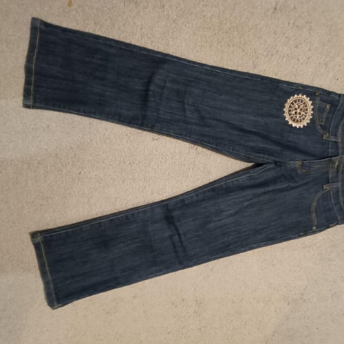 Long Raxevsky denim pants like new, blue, size M