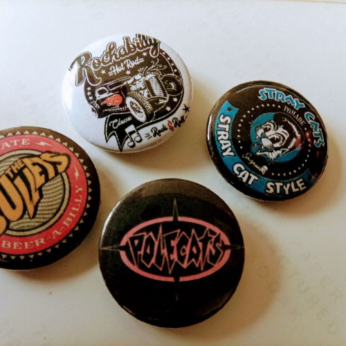Rockabilly Neorockabilly Pin Badges New Colorful