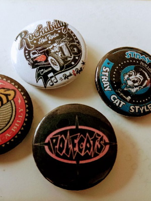 Rockabilly Neorockabilly Pin Badges New Colorful