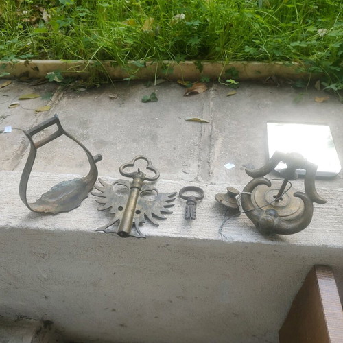 Rare brass keys 1850 set of 4 like new