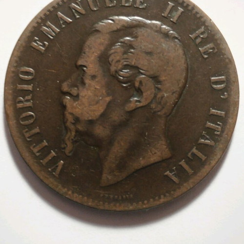 10 Centesimi 1867 Italian coin used, very good condition