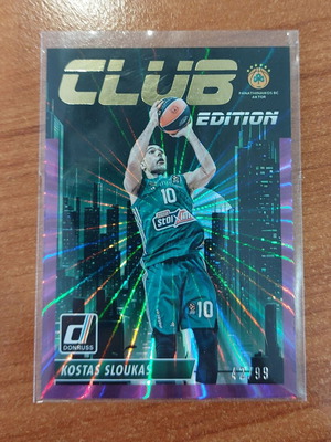 Kostas Sloukas Panini Donruss Euroleague 2023-2024 Club Edition Purple Laser card like new