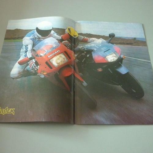 Tom Cruise Ducati & Honda Motorcycles double collectible poster used