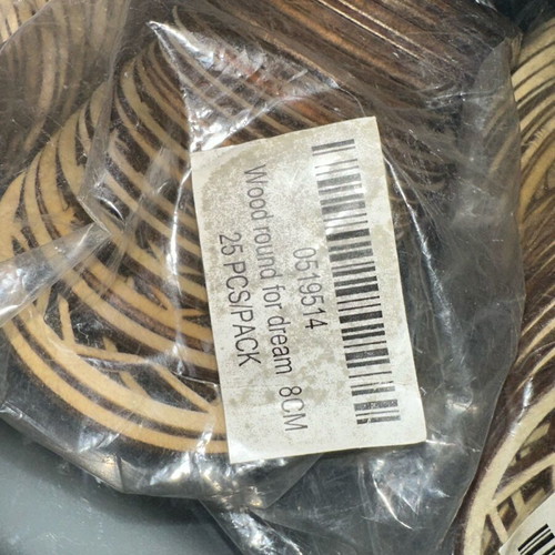 Wooden dreamcatcher like new, pack of 125 pieces 8cm