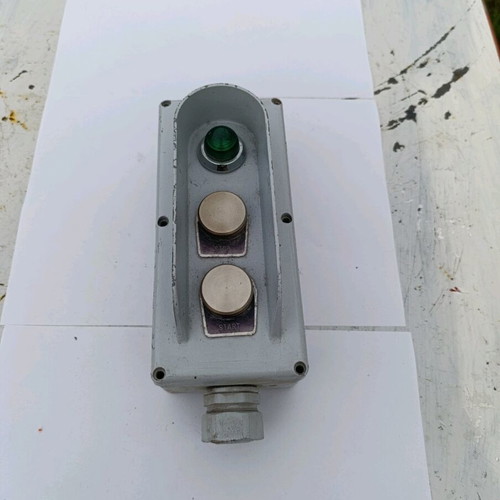 Collectible start stop push button used with safety caps