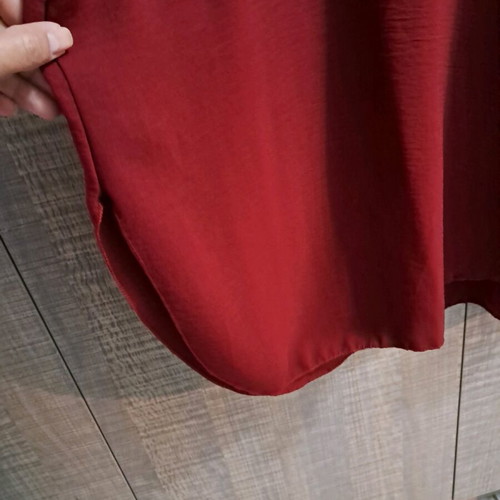 Long loose dress with 3/4 sleeve New Collection new, red, L-XL