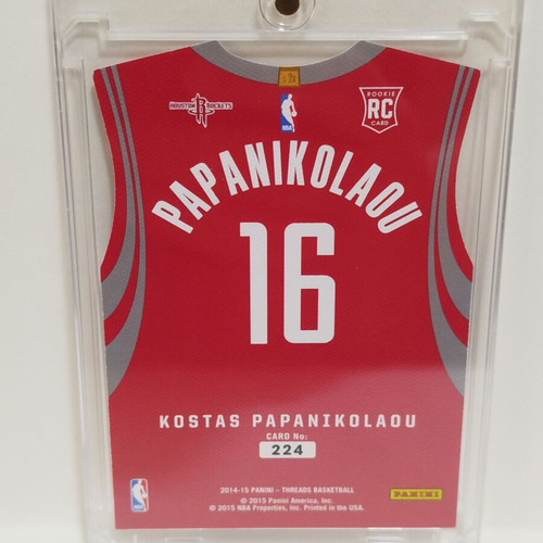 Kostas Papanikolaou 2014-15 Panini Threads Team Rookies card like new #224 Die-Cut