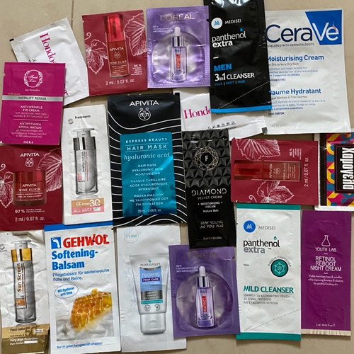 Sample masks Apivita, Loreal, Fresh Line, Cerave, Panthenol, Frezyderm, Youth Lab and more new