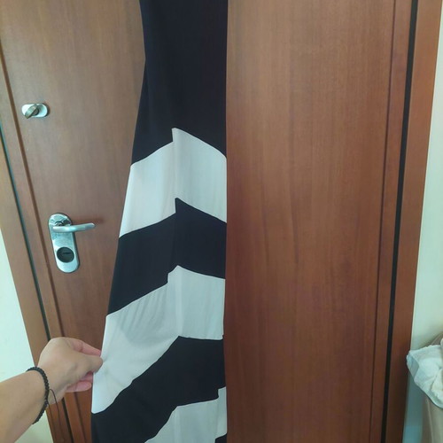 Long dress new, black and white, summer jersey