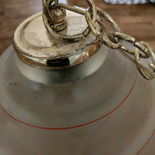 Ceiling light with red lines like new