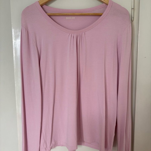 Basler jacket and long-sleeve blouse set like new, pink, size 4XL