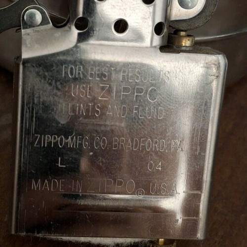Zippo lighter with skull tattoo design 2004