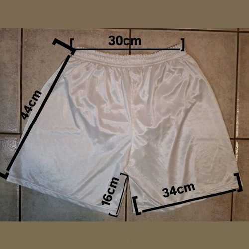 Athletic shorts used with mesh, size L, white