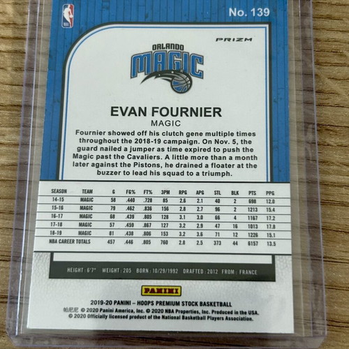 Evan Fournier Orlando Magic Panini NBA 2019-20 card Olympiakos