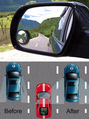 Auxiliary Mini Car Mirrors set of 2, new