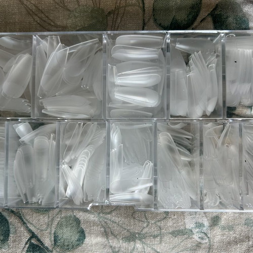 Semipermanent nail polish professional, like new, with rhinestones