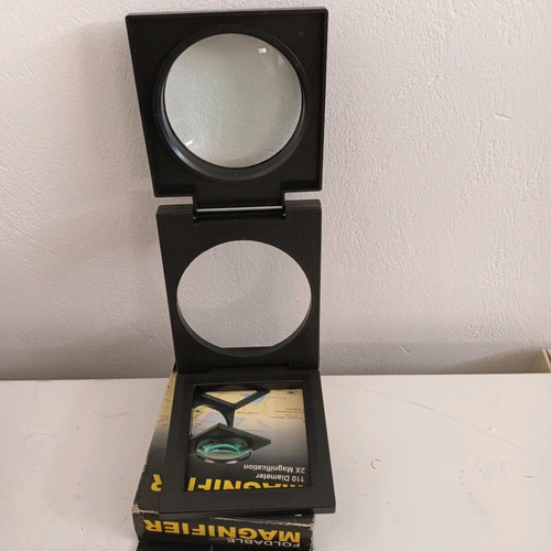 Magnifying glass new, 20 cm height, 13.5 cm width, 11 cm lens diameter
