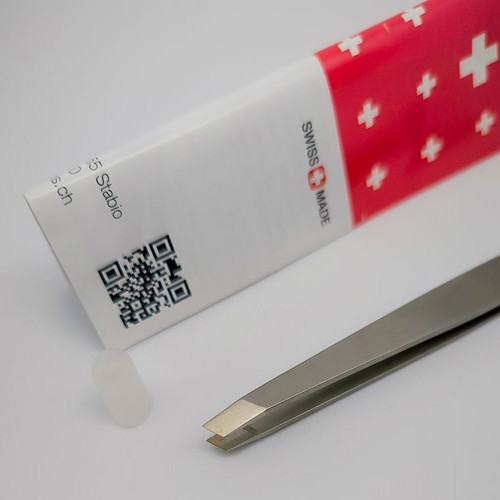 Rubis Switzerland Professional Tweezer 2 in 1 New, Stainless Steel