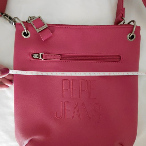 Pepe Jeans crossbody bag like new, fuchsia faux leather