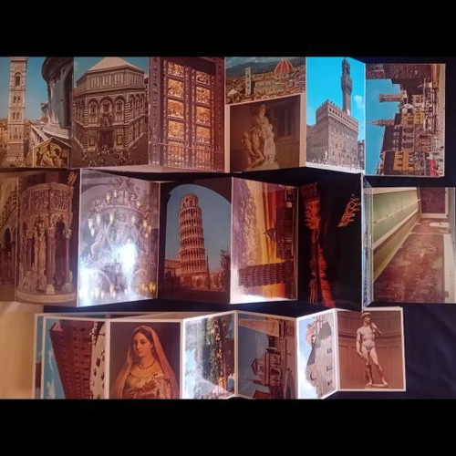 Vintage Italian Leporello Postcards used, pack of 3