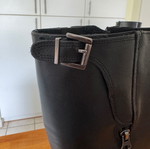 Black leather knee-high boots size 38 like new