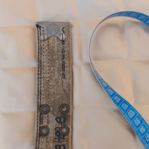 Men's belt used, canvas material, 99 cm length