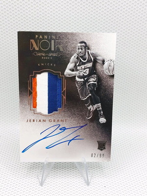 Panini Noir Basketball Panathinaikos Jerian Grant αριθμημένο αυτόγραφο με κομμάτι υφάσματος