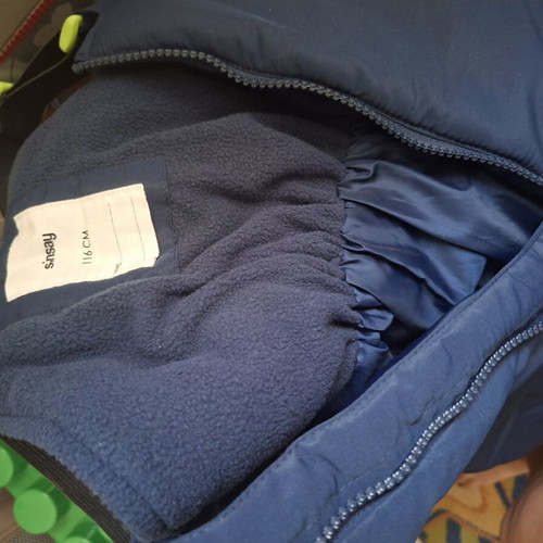 Ski pants salopette like new, size 116, warm with fluorescent straps