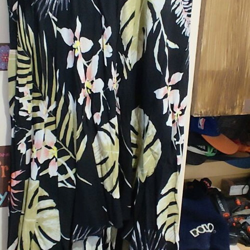 Asymmetric maxi skirt Benissimo like new, tropical floral print, size S