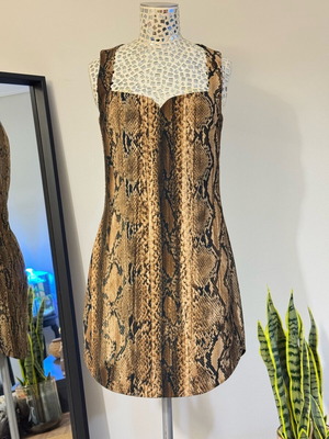 Just Cavalli animal print brown tones dress like new