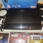 PS3 Super Slim 12GB κονσόλα με 4 παιχνίδια και 3 χειριστήρια
