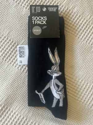Чорапи Looney Tunes H&M нови, размер 43-45, черни