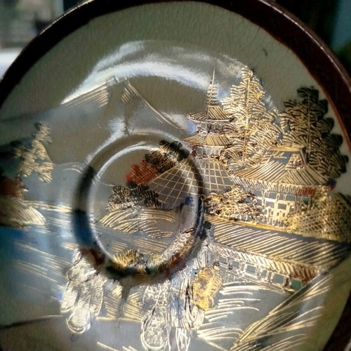 Chawan Japanese cup like new with saucer, 19th century