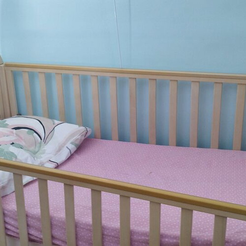 Baby bed with dresser used, wooden construction