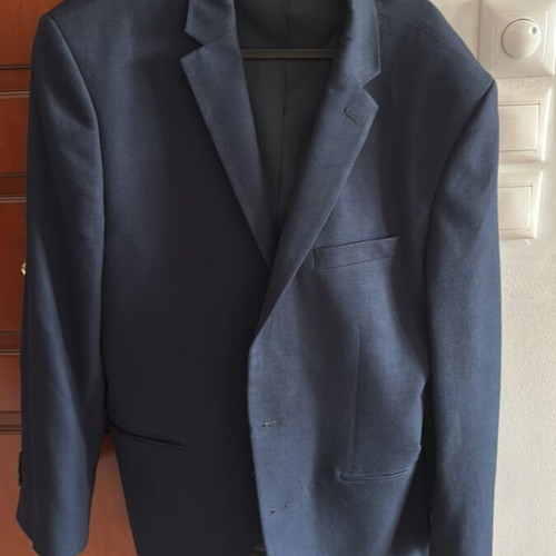 Berto Lucci Wool Blend Blazer Navy Blue EU 54