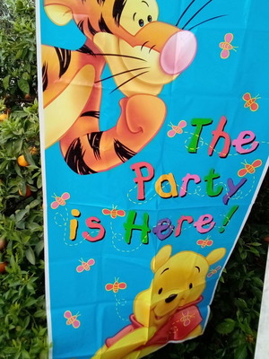 Winnie the Pooh Μεγάλη πλαστική αφίσα για πάρτυ γενεθλίων
