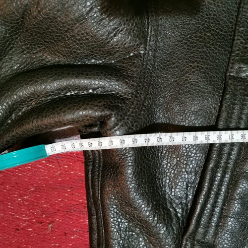 Mutton coat used, real leather with natural wool sheepskin, size S