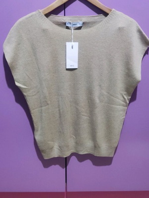 Πλεκτή γυναικεία μπλούζα Mango καινούργια, μέγεθος XL, μπεζ