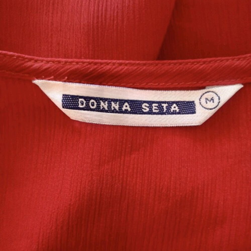 100% Silk Red Top Like New, Size L