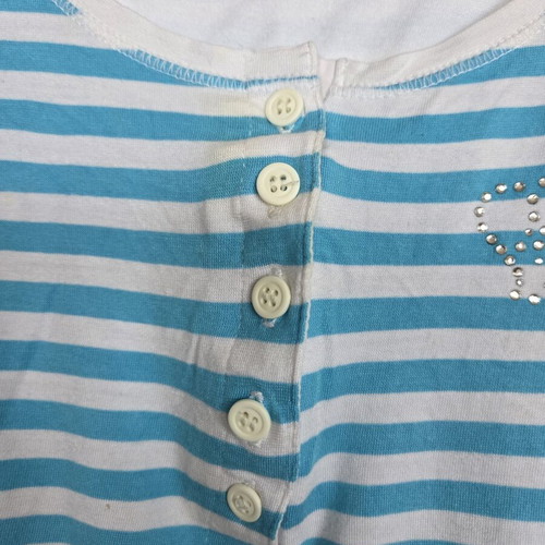 Women's striped blouse like new, size XL, white and blue