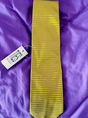 Vintage green tie Ties by Glou 100% silk new
